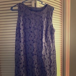 Blue Lace Shift Dress